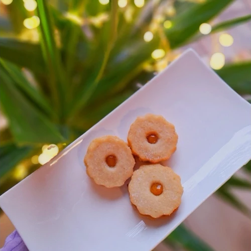 Vegán mandulalisztes linzer 20 dkg